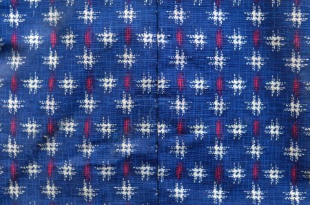 Photo for Blue, white and red textile texture background - Royalty Free Image