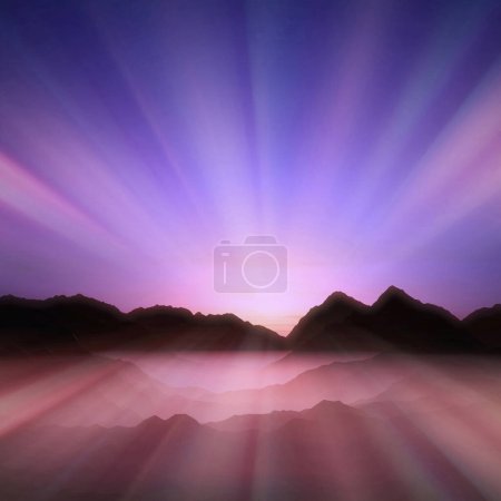 Photo for Beautiful sunset in the mountains - Royalty Free Image