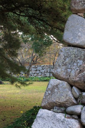 Téléchargez les photos : Image des anciennes ruines du château de Hagi au Japon - en image libre de droit