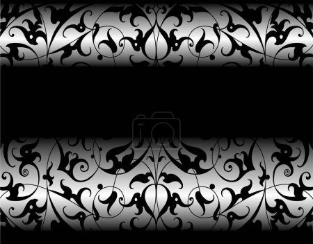 Photo for Decorative floral background with plants and leaves - Royalty Free Image