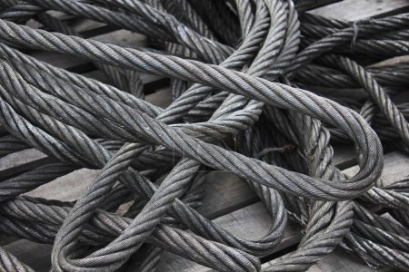 Téléchargez les photos : Fond de nombreuses vieilles cordes grises - en image libre de droit