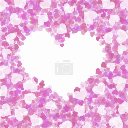 Téléchargez les photos : Cadre de coeur en coeurs roses, espace de copie - en image libre de droit