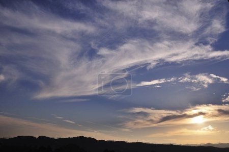 Photo for White clouds in blue sky at daytime - Royalty Free Image