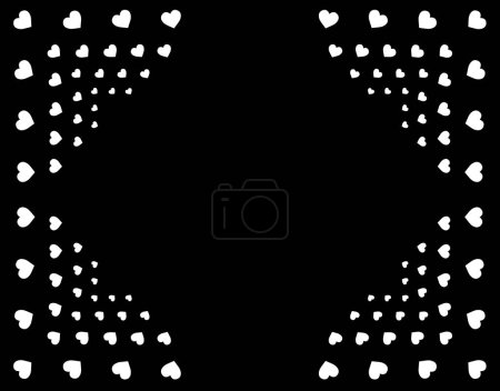 Photo for Valentine day pattern with abstract flowers and hearts - Royalty Free Image
