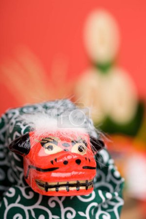Photo for Japanese dance lion  Doll on background - Royalty Free Image
