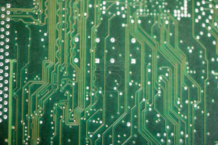Photo for A close up of a green printed circuit board - Royalty Free Image