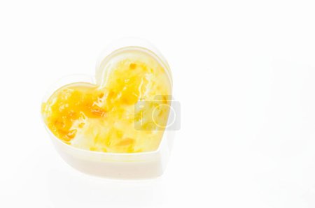 Photo for Heart shaped cake isolated on white background - Royalty Free Image