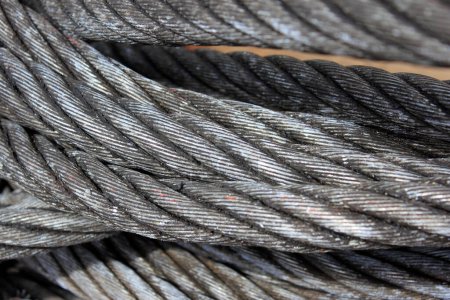 Photo for Background of many old grey ropes - Royalty Free Image