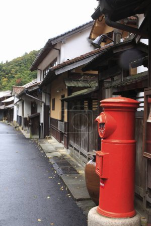 Traditionelle japanische Architektur im Dorf Omori Ginzan, Silberbergwerk Iwami Ginzan