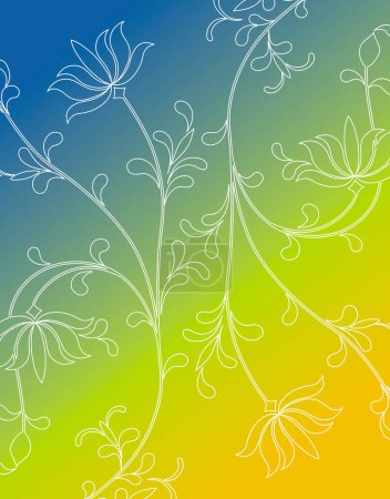 Téléchargez les photos : Fond abstrait avec ornement floral - en image libre de droit
