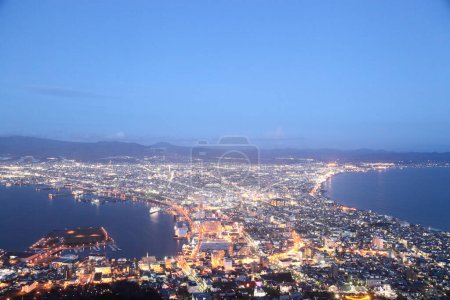 Foto de Vista aérea del paisaje nocturno de la ciudad - Imagen libre de derechos