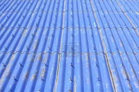 Photo for Steel roof tiles with roof sheet on background - Royalty Free Image