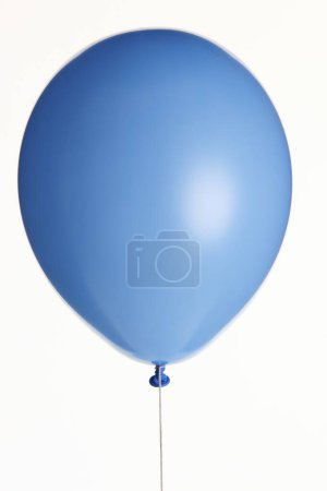 Photo for Blue balloon for birthday party isolated on white background - Royalty Free Image