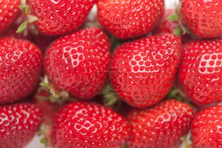 Photo for Red fresh strawberries on  background, close up - Royalty Free Image
