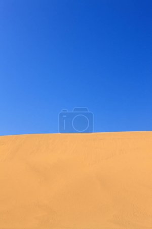 Photo for Desert landscape, sand dunes under blue sky - Royalty Free Image