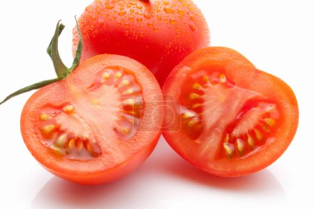 Photo for Red tomatoes isolated on white background - Royalty Free Image