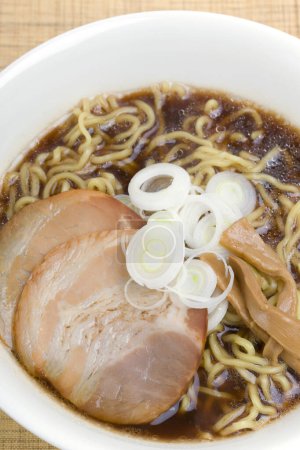japanese ramen noodles with pork and Menma