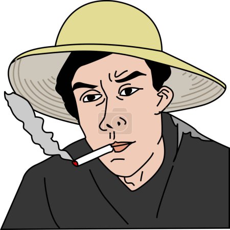 Foto de Personaje de hombre de dibujos animados aislado sobre fondo blanco, ilustración colorida - Imagen libre de derechos