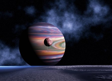 Foto de Planetas en el espacio exterior. medios mixtos - Imagen libre de derechos