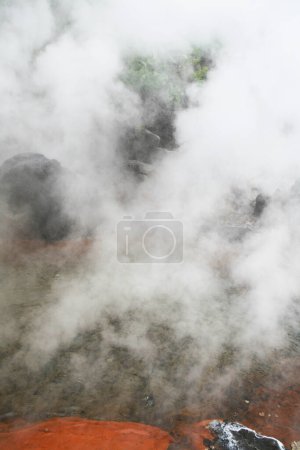 Photo for Hot spring Hells of Beppu, a nationally designated "Place of Scenic Beauty" in the onsen town of Beppu, ita, Japan - Royalty Free Image