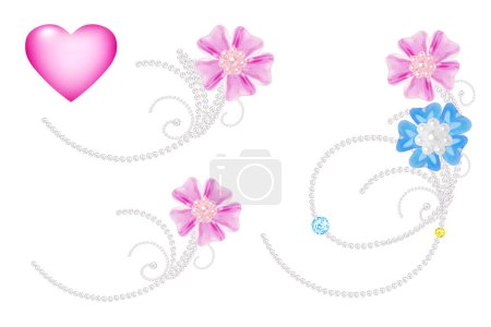 Photo for Beautiful illustration background of jewelry flowers - Royalty Free Image