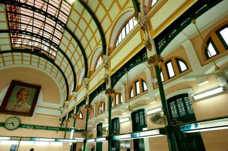 Photo for Interior of Saigon Central Post Office, is a post office in the downtown Ho Chi Minh City, Vietnam - Royalty Free Image