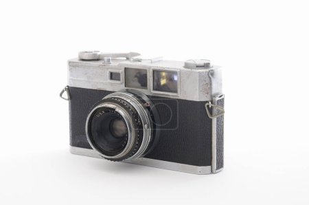 Photo for Vintage film camera  isolated on a white background. - Royalty Free Image