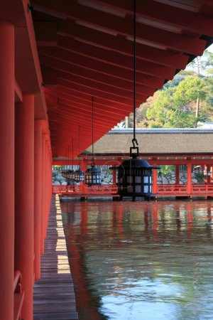 Photo for Ancient Itsukushima Shrine, Hiroshima Prefecture, Japan. - Royalty Free Image