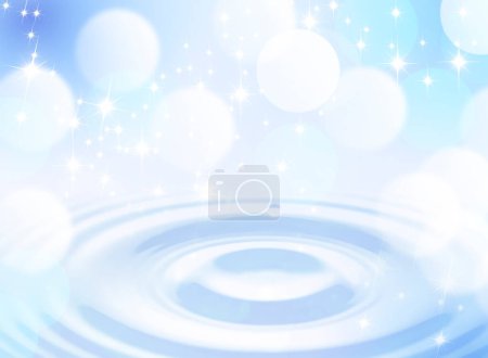 Photo for A water ripples and a blue background - Royalty Free Image