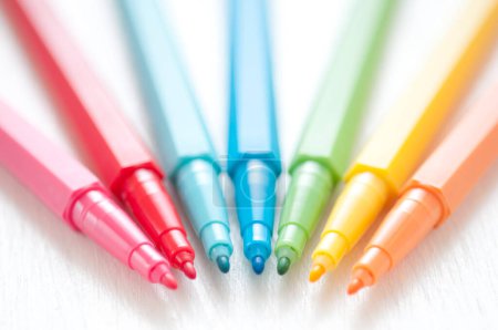 Photo for Colorful markers close up view - Royalty Free Image