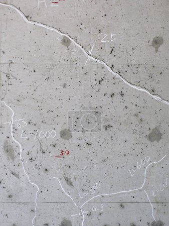 Photo for Concrete wall texture with cracks - Royalty Free Image