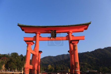 A view of the Great Torii at Miyajima Island