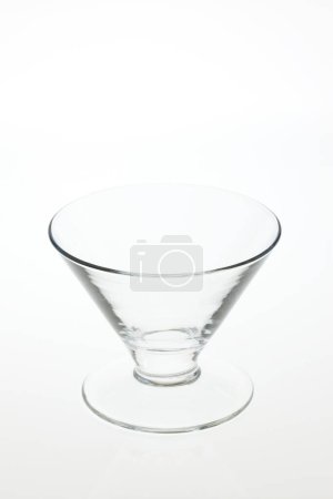 Photo for Empty transparent glass isolated on white background - Royalty Free Image