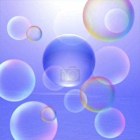 Photo for Abstract background with bubbles floating in the air - Royalty Free Image