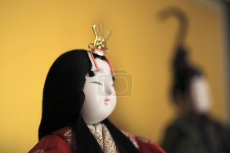 colorful Japanese Hina Dolls, Ohina-sama and Odairi-sama. 