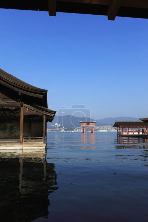 Photo for Miyajima, Hiroshima, Japan at the floating gate of Itsukushima Shrine - Royalty Free Image