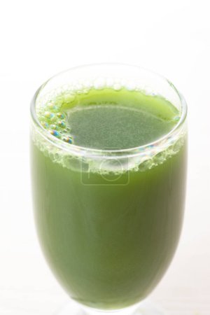 Photo for Green smoothie with spinach and apple - Royalty Free Image