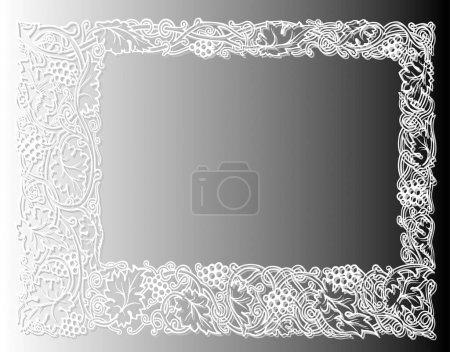 Photo for Decorative frame with floral elements and place for text - Royalty Free Image