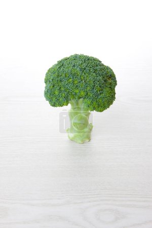 Photo for Fresh green broccoli on background, close up - Royalty Free Image