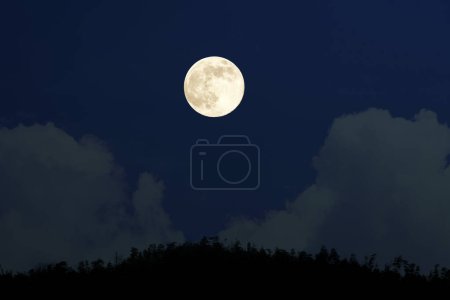 Téléchargez les photos : Lune et ciel nocturne - en image libre de droit