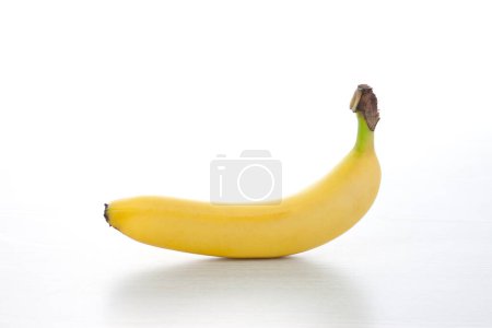 Photo for Yellow banana fruit on a white background. - Royalty Free Image