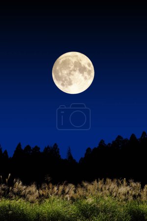 Téléchargez les photos : Pleine lune dans le ciel nocturne, éléments de cette image meublés par nasa. - en image libre de droit