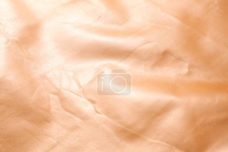 Photo for Beige crumpled leather texture background - Royalty Free Image
