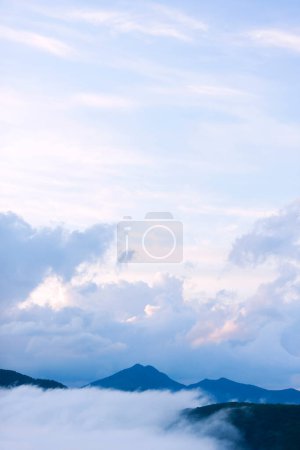 Photo for Beautiful view of mountains and clouds  on nature background - Royalty Free Image