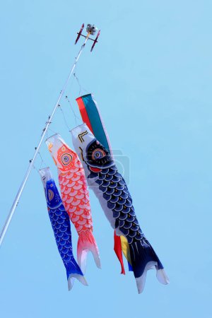 Photo for Close-up view of Japanese koinobori or carp kites outdoor - Royalty Free Image