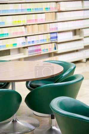 Photo for Empty chairs in library - Royalty Free Image