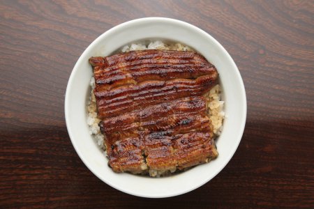 Cuisine photo de Unadon, Bol de riz à l'anguille grillée, une délicatesse japonaise populaire 