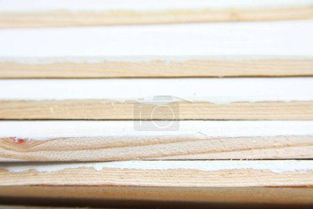 Foto de Fondo tablones de madera blanca, vista de cerca - Imagen libre de derechos
