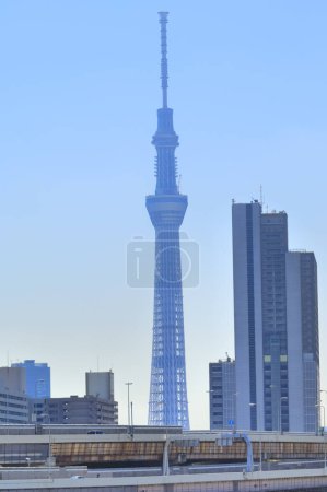 Foto de Tokyo sky tree es una torre de transmisión de televisión y punto de referencia de Tokio - Imagen libre de derechos