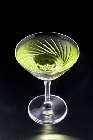 Photo for Cocktail in a glass on a black background - Royalty Free Image